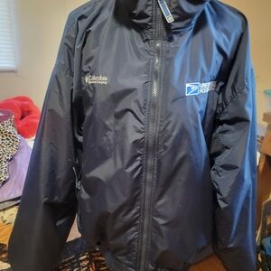Columbia Sportswear Fleece Lined Blue USPS Jacket Size Large